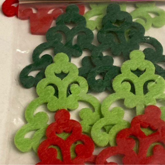 Dimensions Red Green Christmas Tree Scrapbook Card Making Embellishments 60ct - Picture 2 of 14